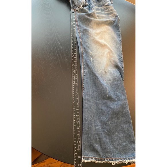 AKOO Brand Jeans Men 36x 32 Distressed Destroyed Paint Denim Streetwear Hip-Hop - Picture 15 of 16